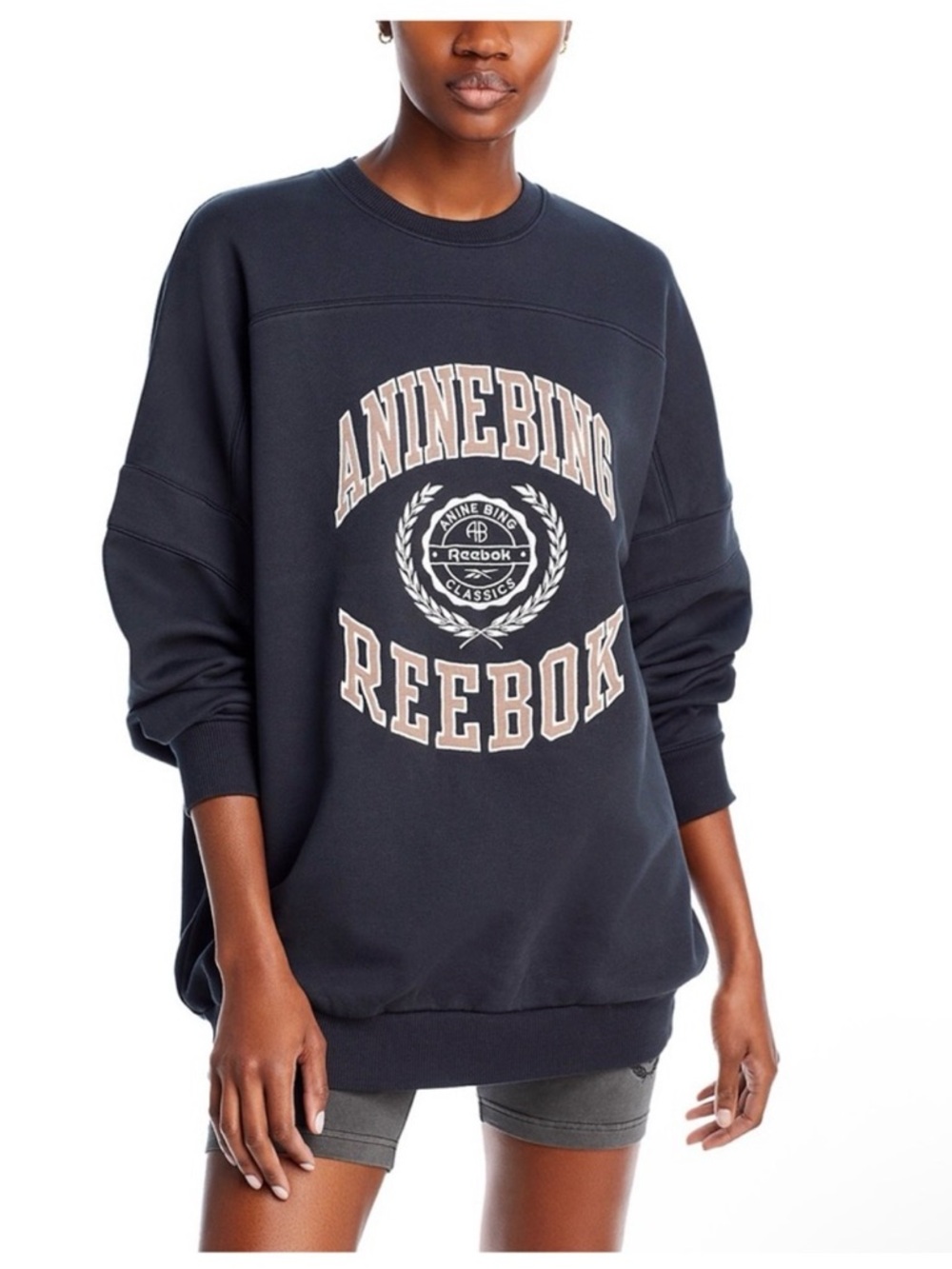 Anine Bing x Reebok Black Crewneck Sweater